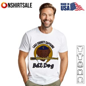 Lake County Captains bat dog T Shirt 1