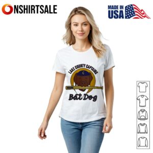 Lake County Captains bat dog T Shirt 2