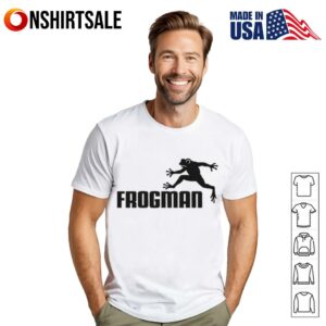 Leaping Frogman black white T-Shirt