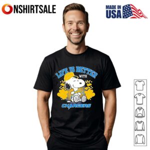 Life Is Better With Chargers Snoopy T-Shirt