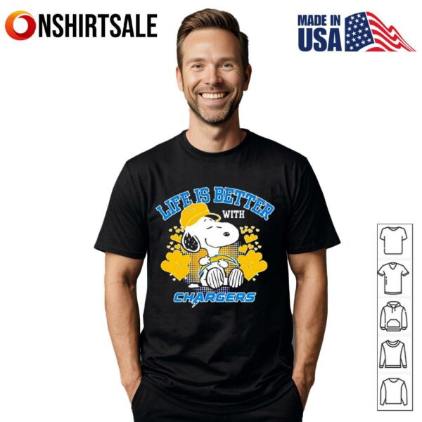 Life Is Better With Chargers Snoopy T-Shirt