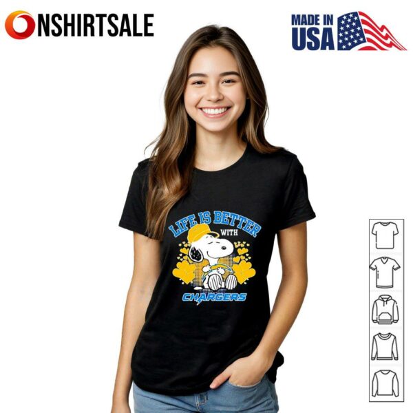 Life Is Better With Chargers Snoopy T-Shirt