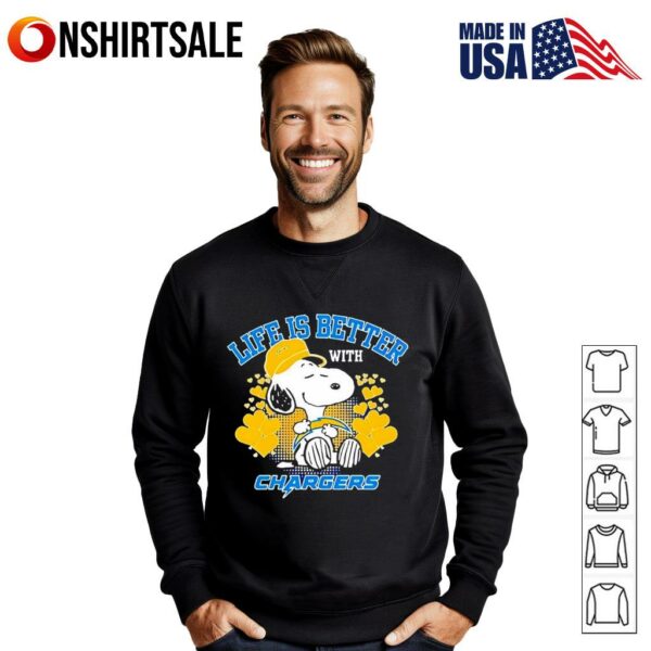 Life Is Better With Chargers Snoopy T-Shirt