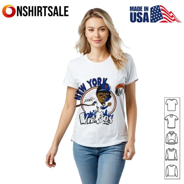 Mark Vientos Swaggy V New York Mets caricature cartoon T-Shirt