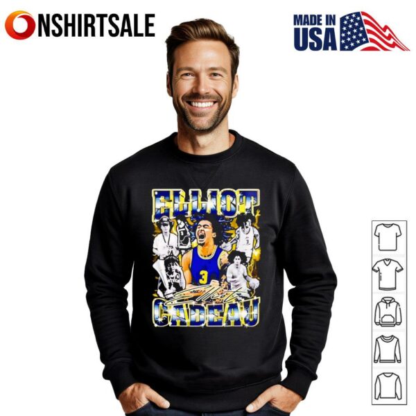 Michigan Wolverines Elliot Cadeau signature T-Shirt