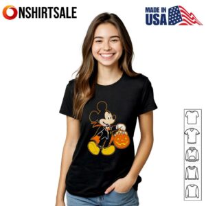 Mickey Mouse Halloween Dracula Pumpkin Candy T Shirt 2 1