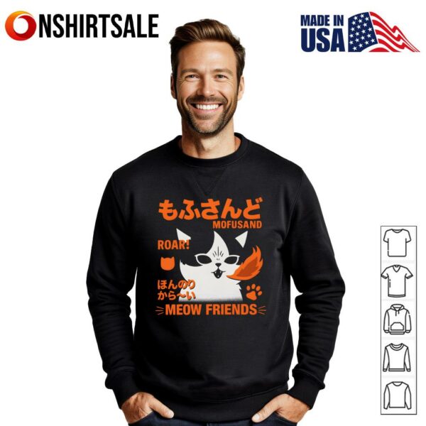Mofusand Cat Roar Funny Meow Friends Japanese Anime T-Shirt