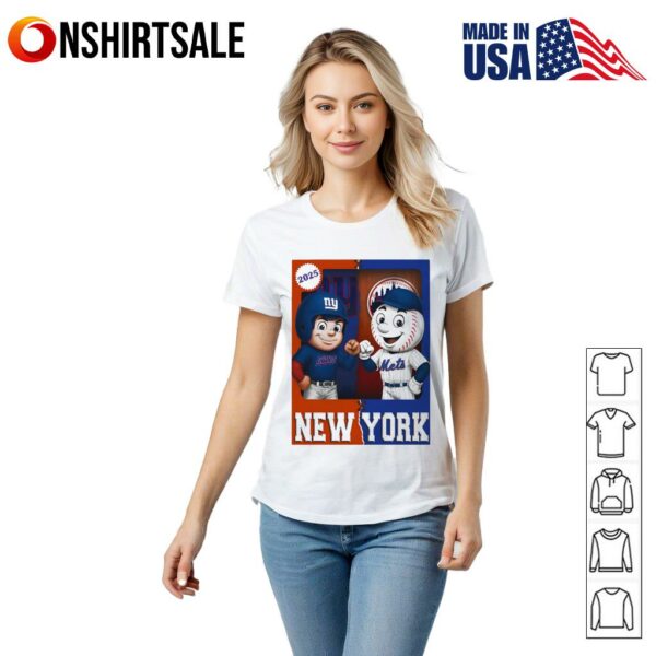 New York Giants and New York Mets mascot play card T-Shirt