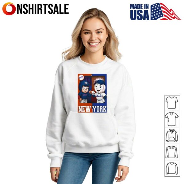 New York Giants and New York Mets mascot play card T-Shirt