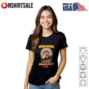 One team one goal 1932 forever one name Redskins skyline city T Shirt 2