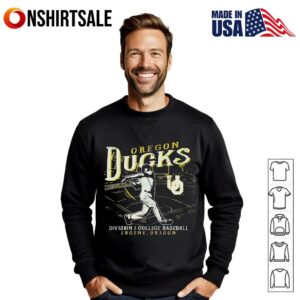 Oregon Ducks Green Big Ten Baseball retro T Shirt 3