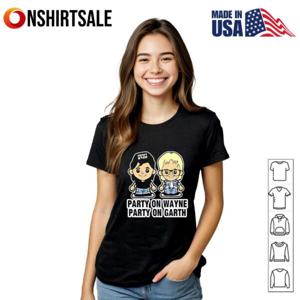 Party On Wayne Party On Garth Waynes World cartoon T-Shirt