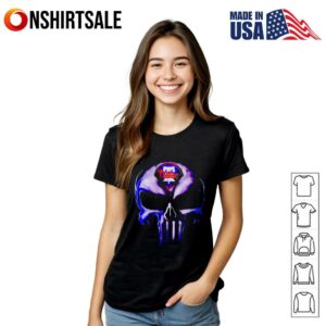 Philadelphia Phillies Baseball Punisher Skull T Shirt 2