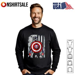 Philadelphia Phillies Captain America Marvel Avengers Flag T Shirt 3
