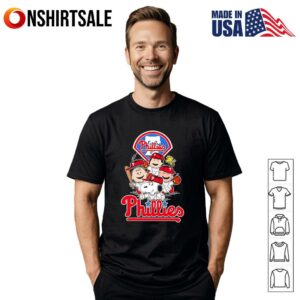Philadelphia Phillies Snoopy Charlie Brown Woodstock The Peanuts Baseball T Shirt T Shirt 1