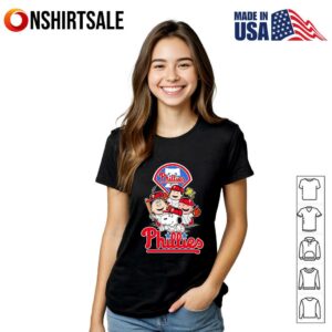 Philadelphia Phillies Snoopy Charlie Brown Woodstock The Peanuts Baseball T Shirt T Shirt 2
