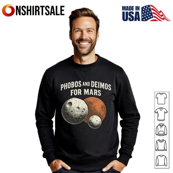 Phobos And Deimos For Mars Solar System T-Shirt