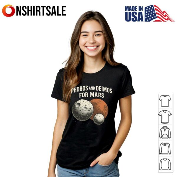 Phobos And Deimos For Mars Solar System T-Shirt