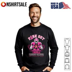 Pink out tackle Breast Cancer San Francisco 49ers T Shirt 2