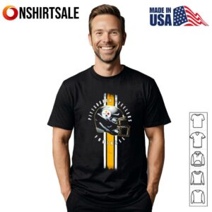 Pittsburgh Steelers Football Helmet vertical line T Shirt 1 1