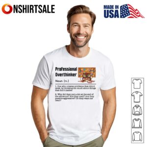 Professional Overthinker Definition Owl Humor T-Shirt