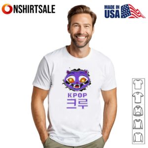 Purple Derpy Tiger KPop Demon Hunters Character T-shirt