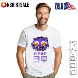 Purple Derpy Tiger KPop Demon Hunters Character T-Shirt