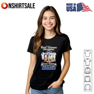 Real women love baseball smart women love the Marines T Shirt 2