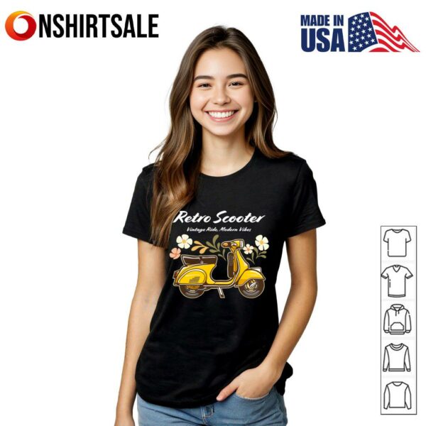 Retro Scooter Vintage Ride Modern Vibes T-Shirt