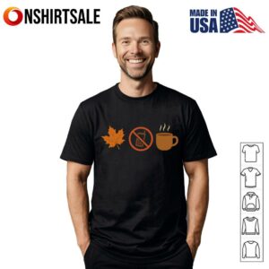 Rewatch Season Fall Leaf Phone Coffee Halloween T-Shirt