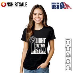 SMU Mustangs Football Light the town Red T Shirt 2