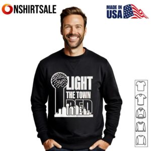 SMU Mustangs Football Light the town Red T Shirt 3