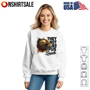 Saints Helmet They Not Like Us T Shirt 3