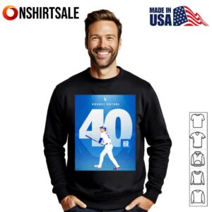 Shohei Ohtani 40 home runs Los Angeles Dodgers T Shirt 3