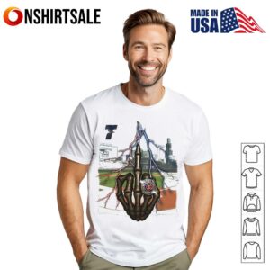 Skeleton middle finger Chicago Cubs Champions T-shirt