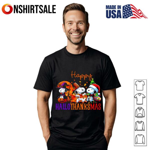 Snoopy HalloThanksMas T-Shirt