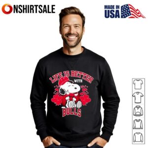 Snoopy Life Is Better With Chicago Bulls T Shirt 3