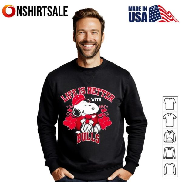Snoopy Life Is Better With Chicago Bulls T-Shirt