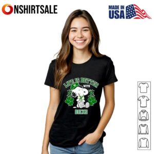 Snoopy Life Is Better With Milwaukee Bucks T Shirt 2