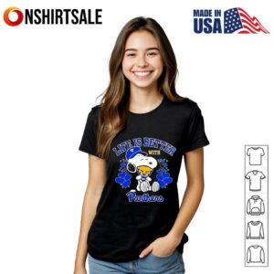 Snoopy Life Is Better With Pittsburgh Panthers T Shirt 2