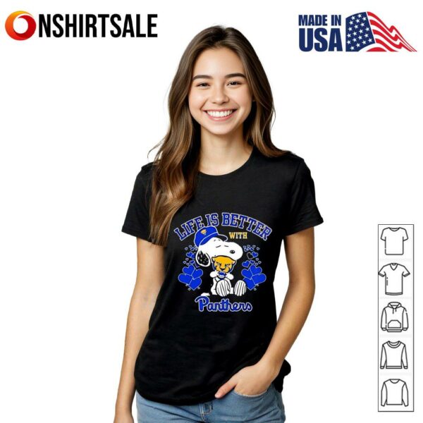 Snoopy Life Is Better With Pittsburgh Panthers T-Shirt