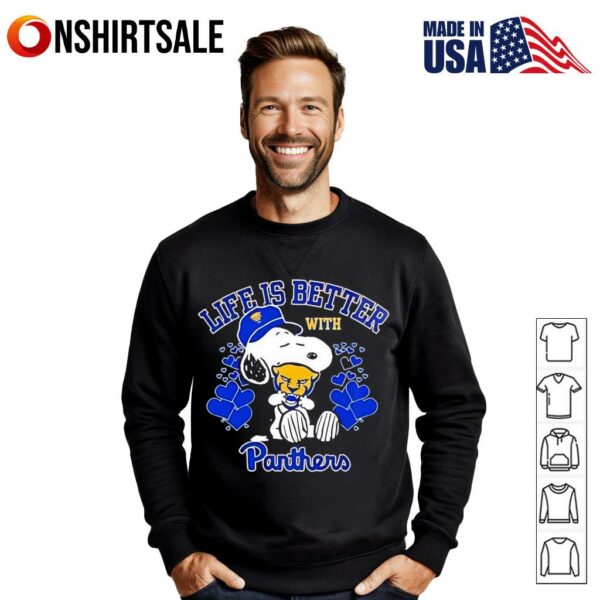 Snoopy Life Is Better With Pittsburgh Panthers T-Shirt