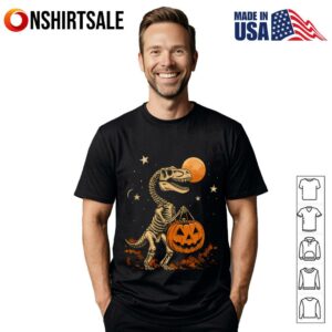 Spooky Saurus Halloween Dinosaur Kids Halloween T-Rex Skeleton Kids T-Shirt