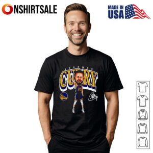 Steph Curry Golden State Warriors Cartoon signature T-Shirt