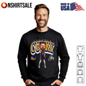 Steph Curry Golden State Warriors Cartoon signature T Shirt 3