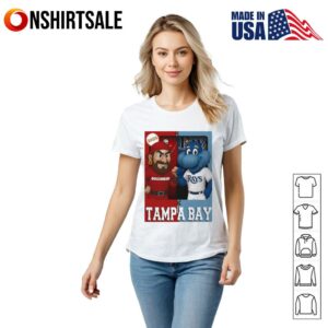 Tampa Bay Buccaneers and Tampa Bay Rays mascot play card T Shirt 2