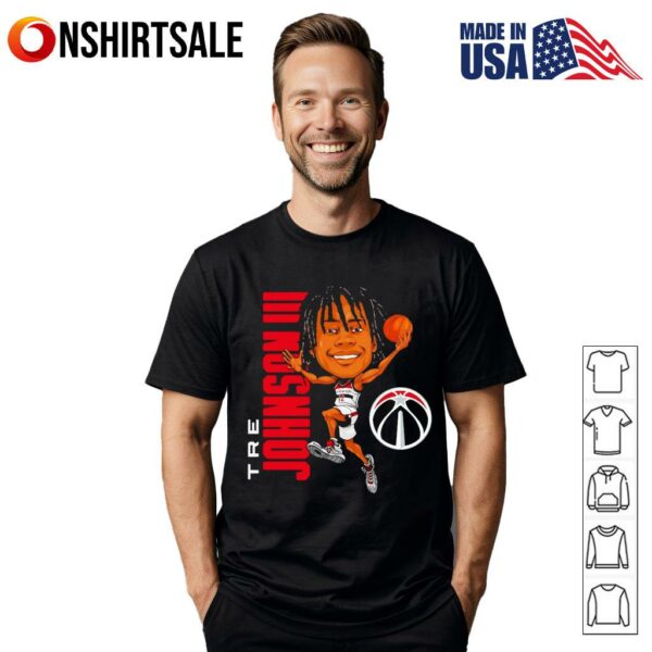 Tre Johnson III Washington Wizards Caricature T-Shirt