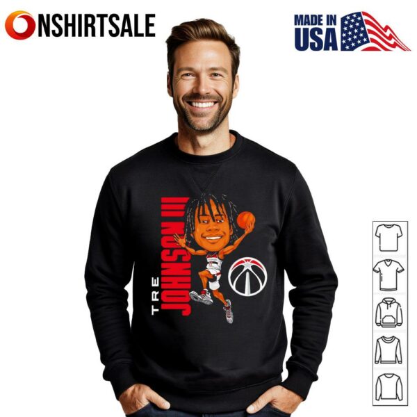 Tre Johnson III Washington Wizards Caricature T-Shirt