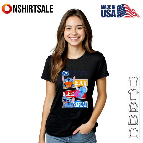 USPS eat sleep repeat stitch T-Shirt