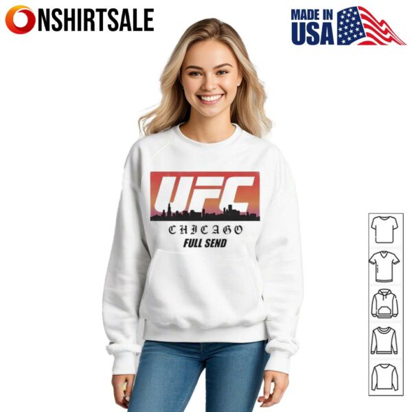 Ufc chicago skyline white Tshirt